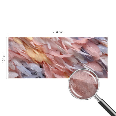 Fototapet barnrum Pastellfärgade fjädrar