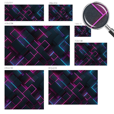 Fototapet för barn med neongeometriskt mönster
