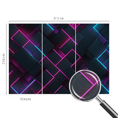 Fototapet för barn med neongeometriskt mönster