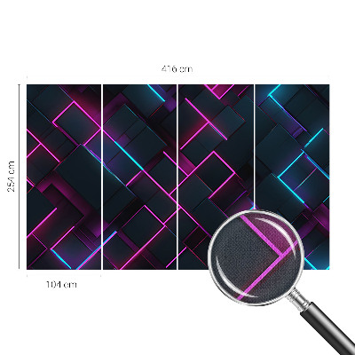 Fototapet för barn med neongeometriskt mönster