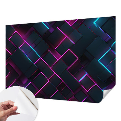 Fototapet för barn med neongeometriskt mönster