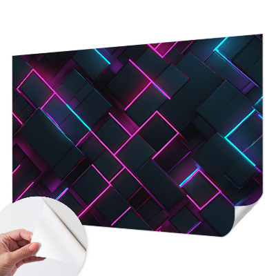 Fototapet för barn med neongeometriskt mönster