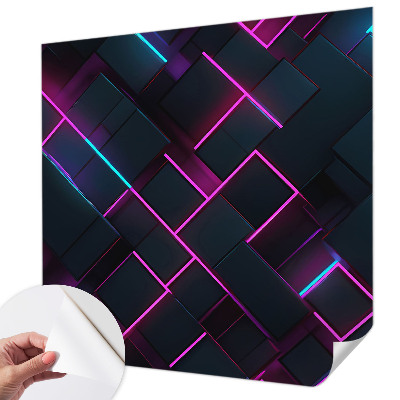 Fototapet för barn med neongeometriskt mönster