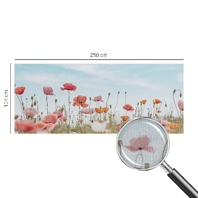 Fototapet för barn med motiv av vallmoblommor