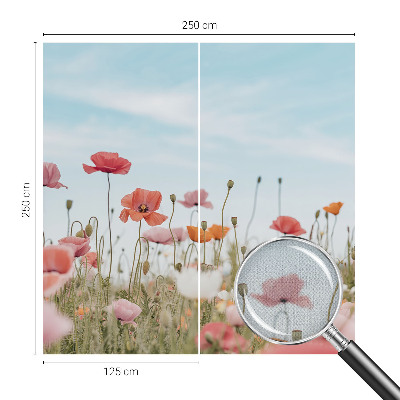 Fototapet för barn Vallmoblommor
