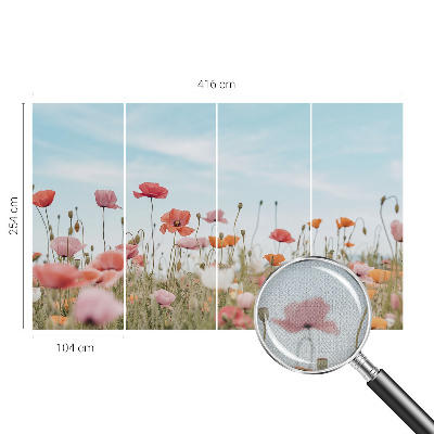 Fototapet för barn Vallmoblommor