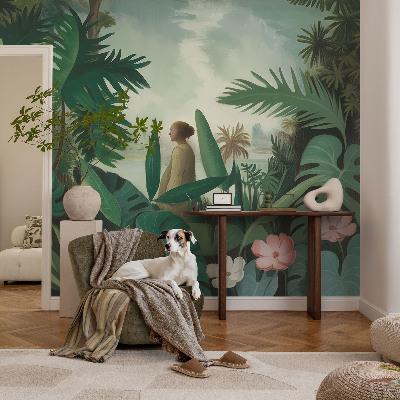 Fototapet barn med ett exotiskt djungelmotiv