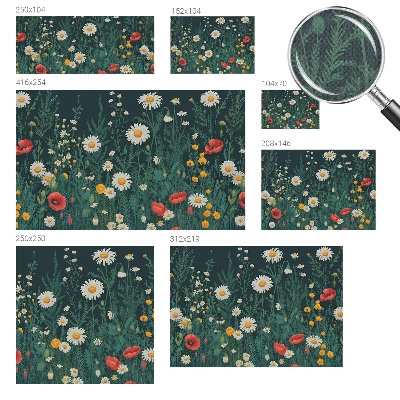 Självhäftande fotovägg Vildblommor