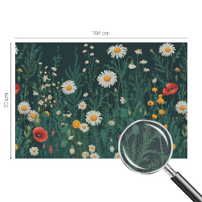 Självhäftande fotovägg med motiv av vildblommor