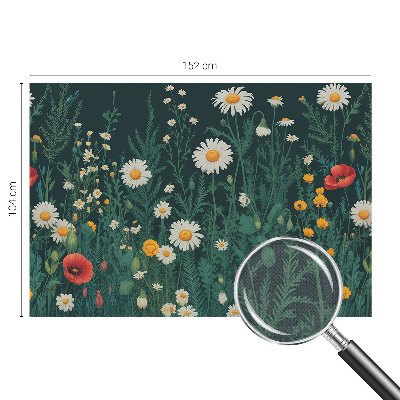 Självhäftande fotovägg med motiv av vildblommor
