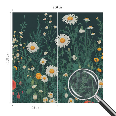 Självhäftande fotovägg med motiv av vildblommor