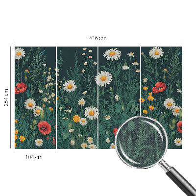Självhäftande fotovägg med motiv av vildblommor