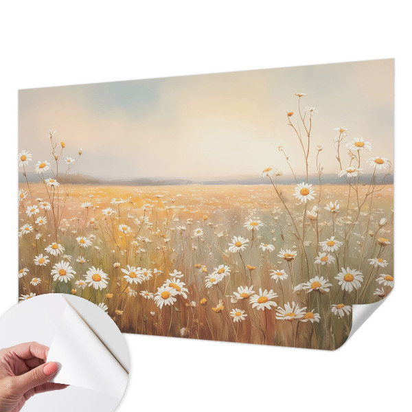 Peel and stick fototapet med motiv av en blomsteräng