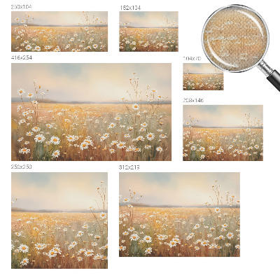 Peel and stick fototapet med motiv av en blomsteräng