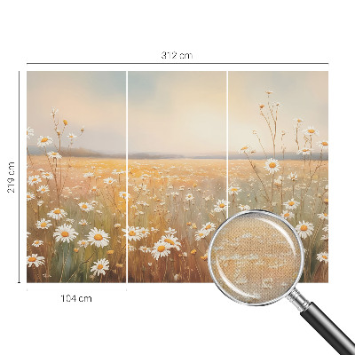 Peel and stick fototapet med motiv av en blomsteräng