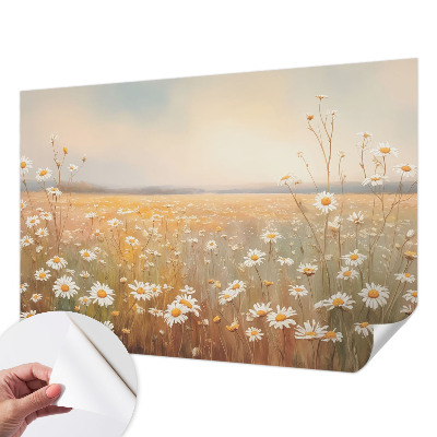 Peel and stick fototapet med motiv av en blomsteräng