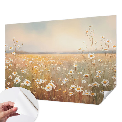 Peel and stick fototapet med motiv av en blomsteräng