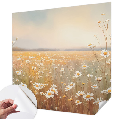 Peel and stick fototapet med motiv av en blomsteräng