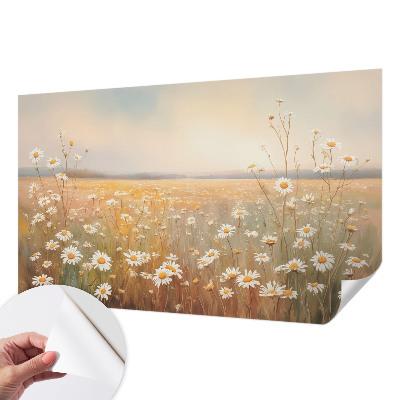 Peel and stick fototapet med motiv av en blomsteräng