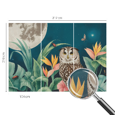 3D fototapet Månsafari