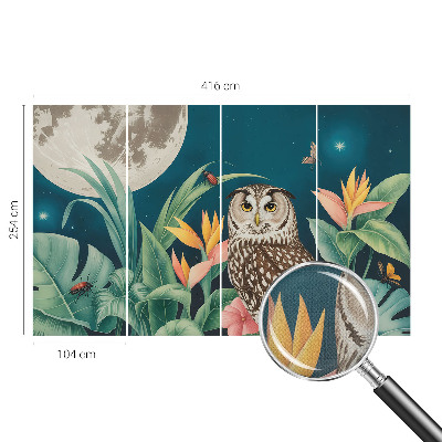 3D fototapet Månsafari