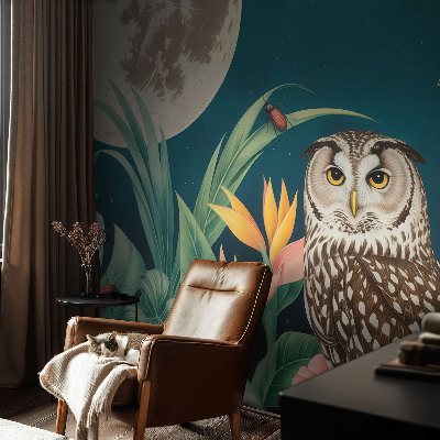 3D fototapet Månsafari