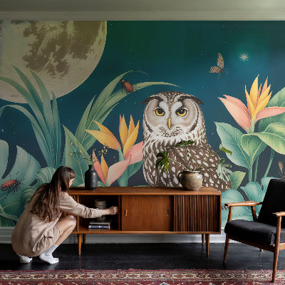 3D fototapet Månsafari