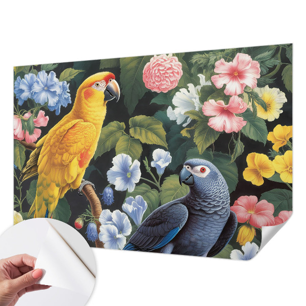 Självhäftande fototapet Exotiska fåglar