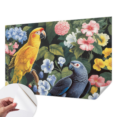 Självhäftande fototapet Exotiska fåglar