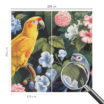 Självhäftande fototapet Exotiska fåglar