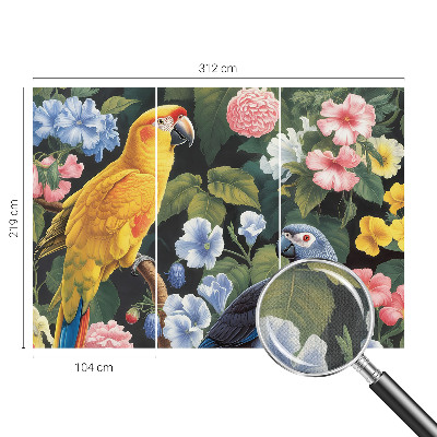 Självhäftande fototapet Exotiska fåglar