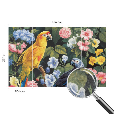 Självhäftande fototapet Exotiska fåglar