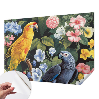 Självhäftande fototapet Exotiska fåglar