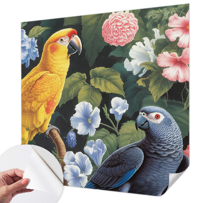 Självhäftande fototapet Exotiska fåglar