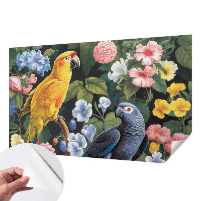 Självhäftande fototapet Exotiska fåglar