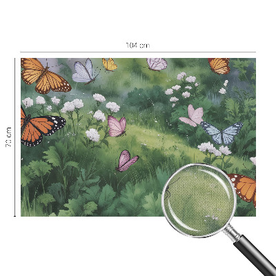 Peel and stick fototapet Fjärilar på ängen