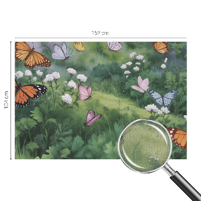 Peel and stick fototapet Fjärilar på ängen