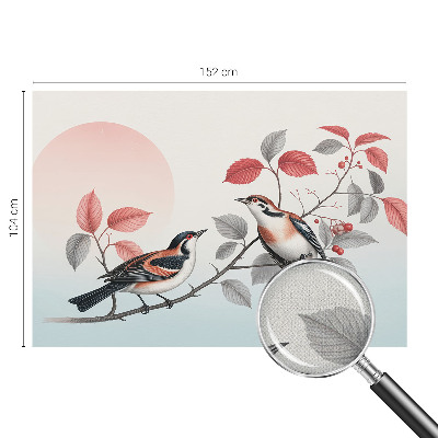 Självhäftande fotovägg Sittande fåglar