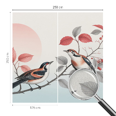 Självhäftande fotovägg Sittande fåglar