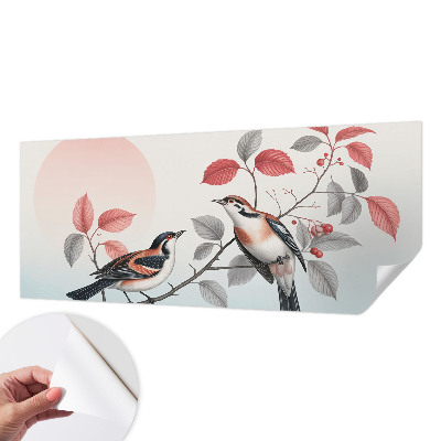 Självhäftande fotovägg Sittande fåglar