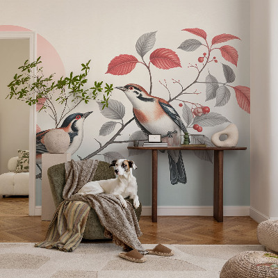 Självhäftande fotovägg Sittande fåglar