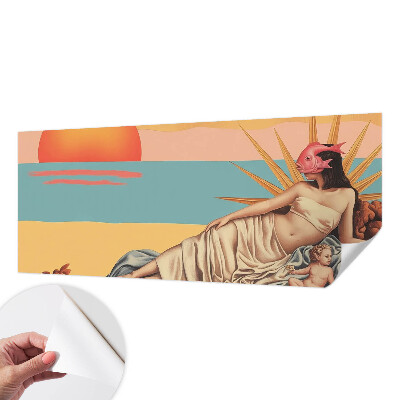 3D fototapet med motiv från surrealismens västerland