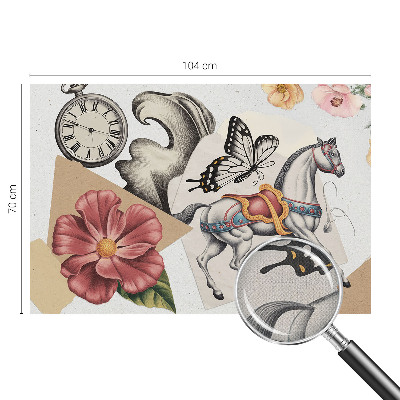 Fototapet barnrum Vintageblommor