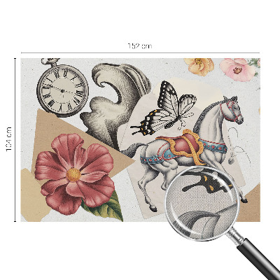 Fototapet barnrum Vintageblommor