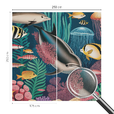 Självhäftande fototapet Undervattensfauna
