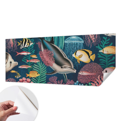 Självhäftande fototapet Undervattensfauna