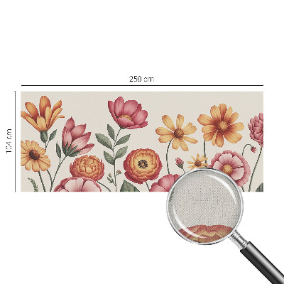 Fototapet för barn med ett blommönster lämpligt för barnrum