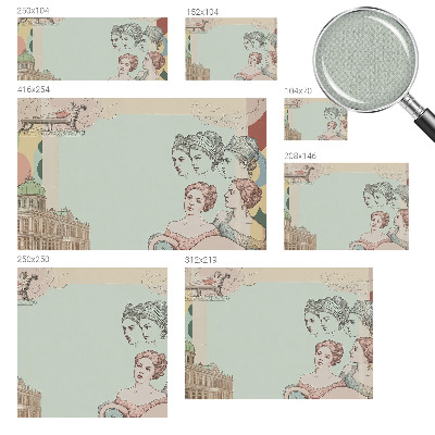 Självhäftande fotovägg Klassiskt collage