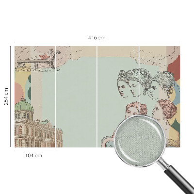 Självhäftande fotovägg Klassiskt collage