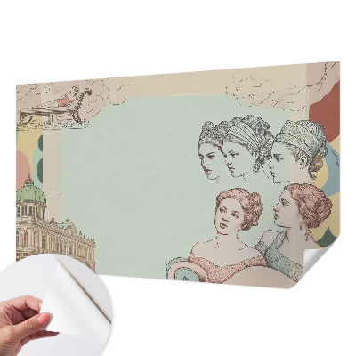 Självhäftande fotovägg Klassiskt collage